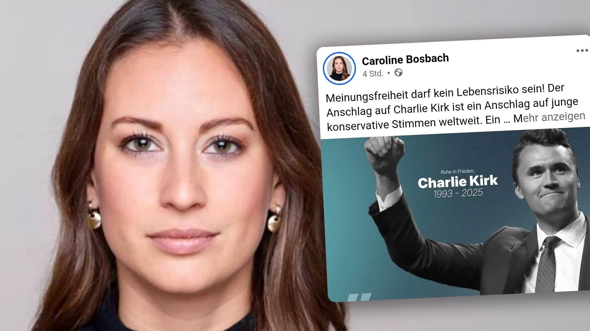CDU-Politikerin Bosbach löscht Post über Charlie Kirk nach Kritik von den Grünen