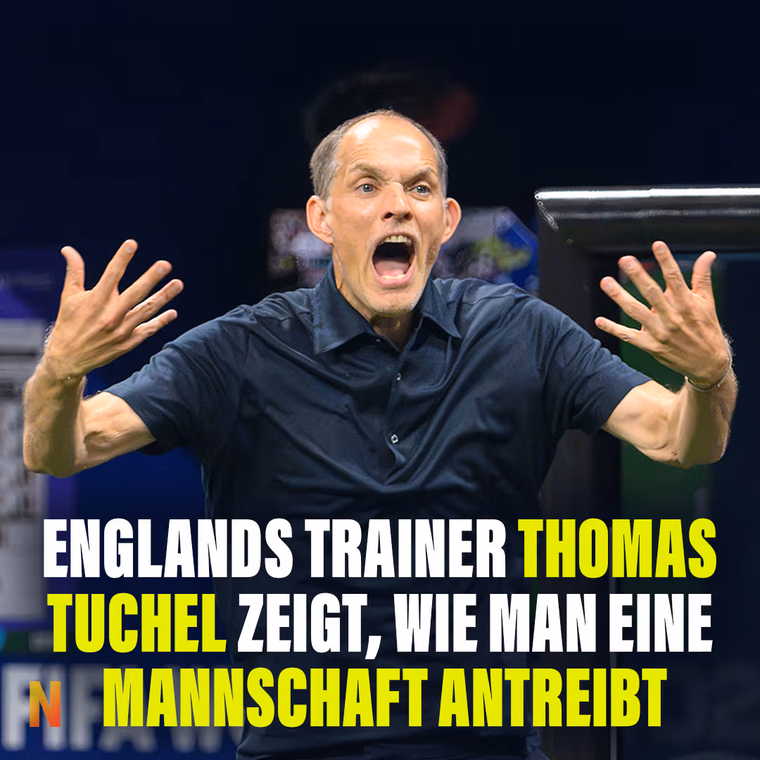 Englands Trainer Thomas Tuchel zeigt, wie man eine Mannschaft antreibt