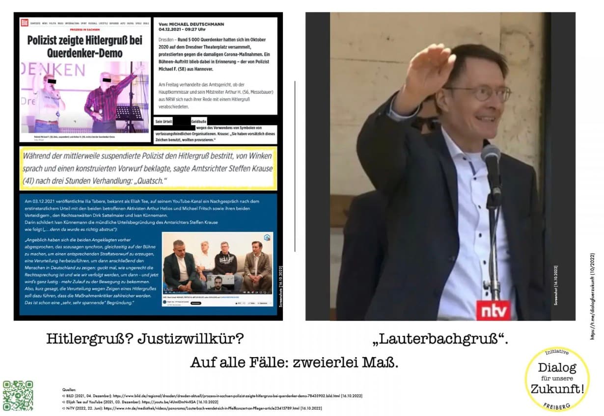 Frau kritisiert mit Lauterbach-Plakat ungleiche Strafverfolgung – Gericht verhängt 1800 Euro Strafe