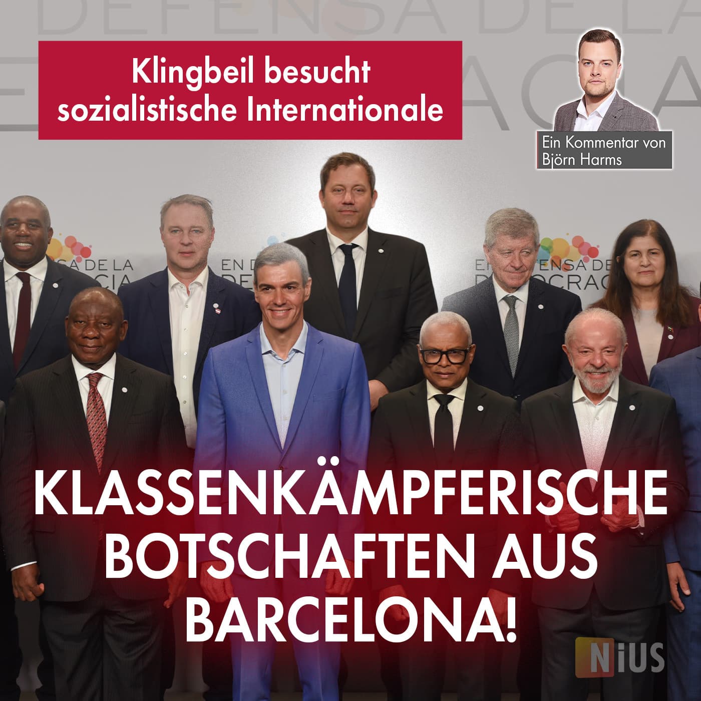 Die sozialistische Internationale versammelt sich in Barcelona