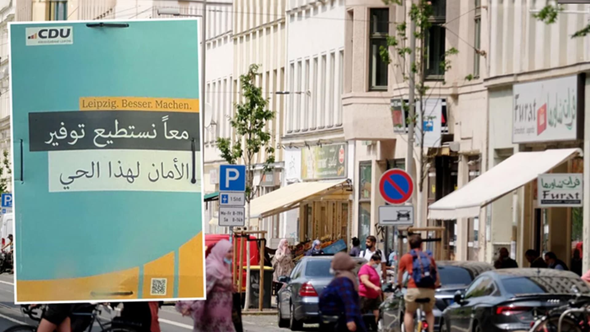 Kriminalitätshotspot und linksradikale Angriffe: Das steckt hinter den arabischen CDU-Wahlplakaten in Leipzig