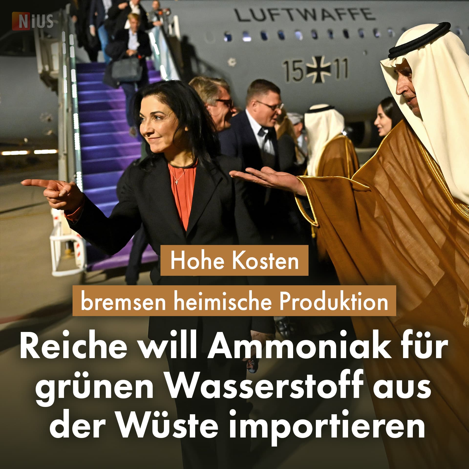 Hohe Kosten bremsen heimische Produktion: Reiche will Ammoniak für grünen Wasserstoff aus der Wüste importieren