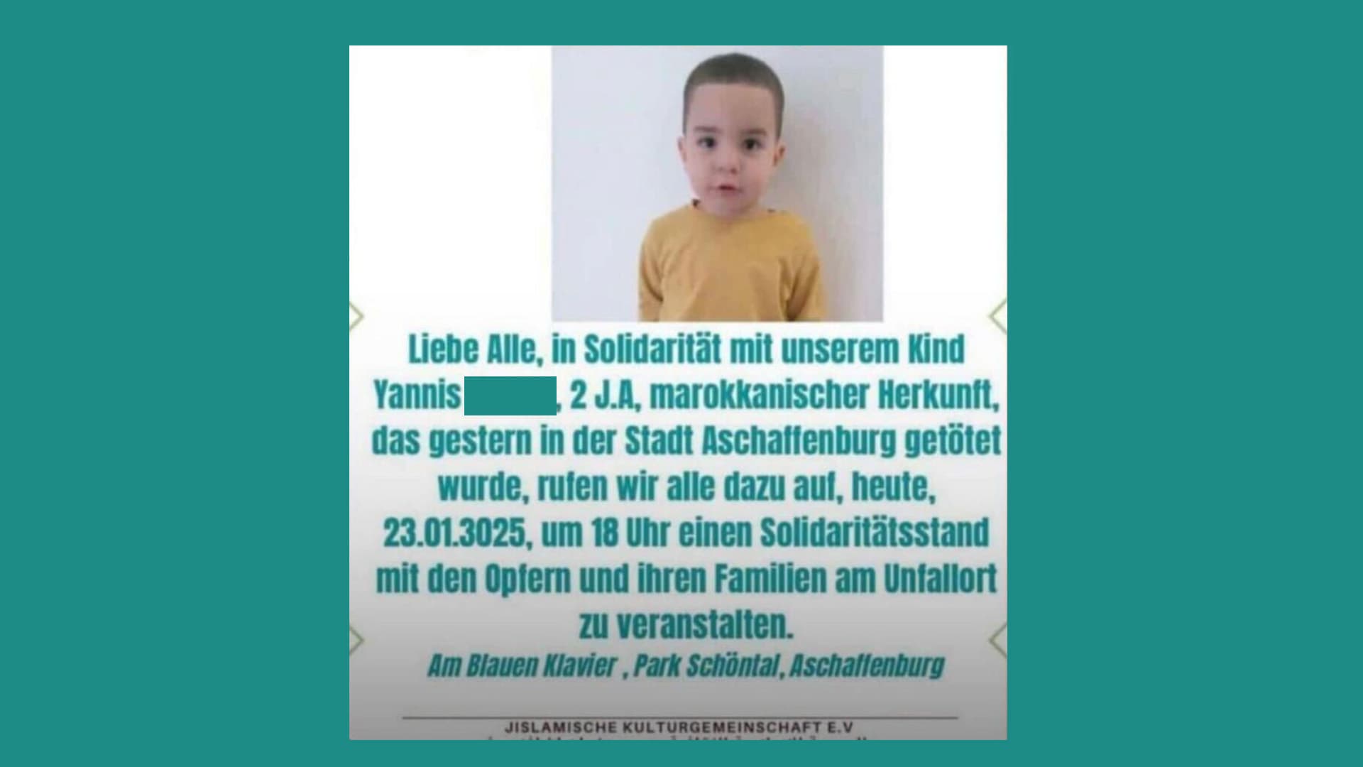 Das jüngste Mordopfer des Aschaffenburger Killers: Yannis (2) wollte Polizist werden