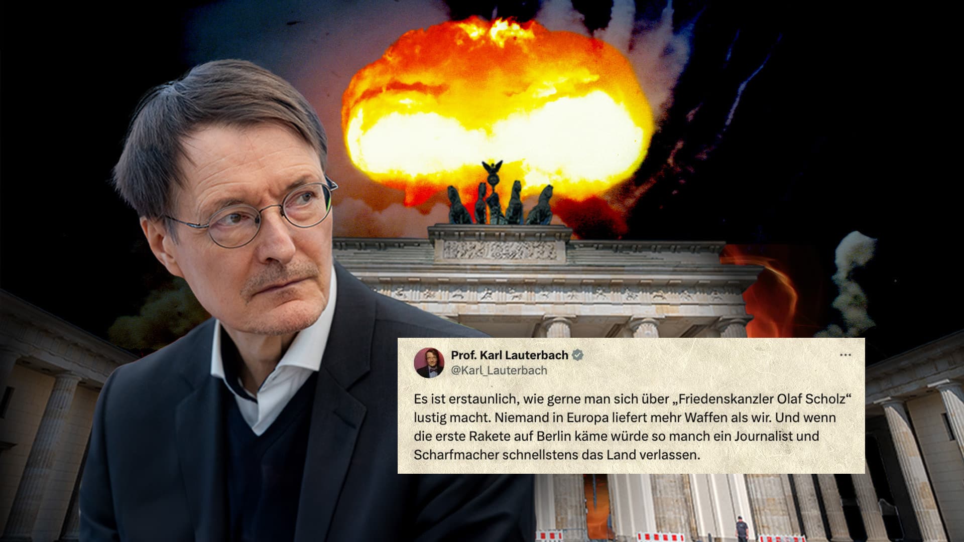 Lauterbach schürt Kriegsangst: „Und wenn die erste Rakete auf Berlin käme ...“