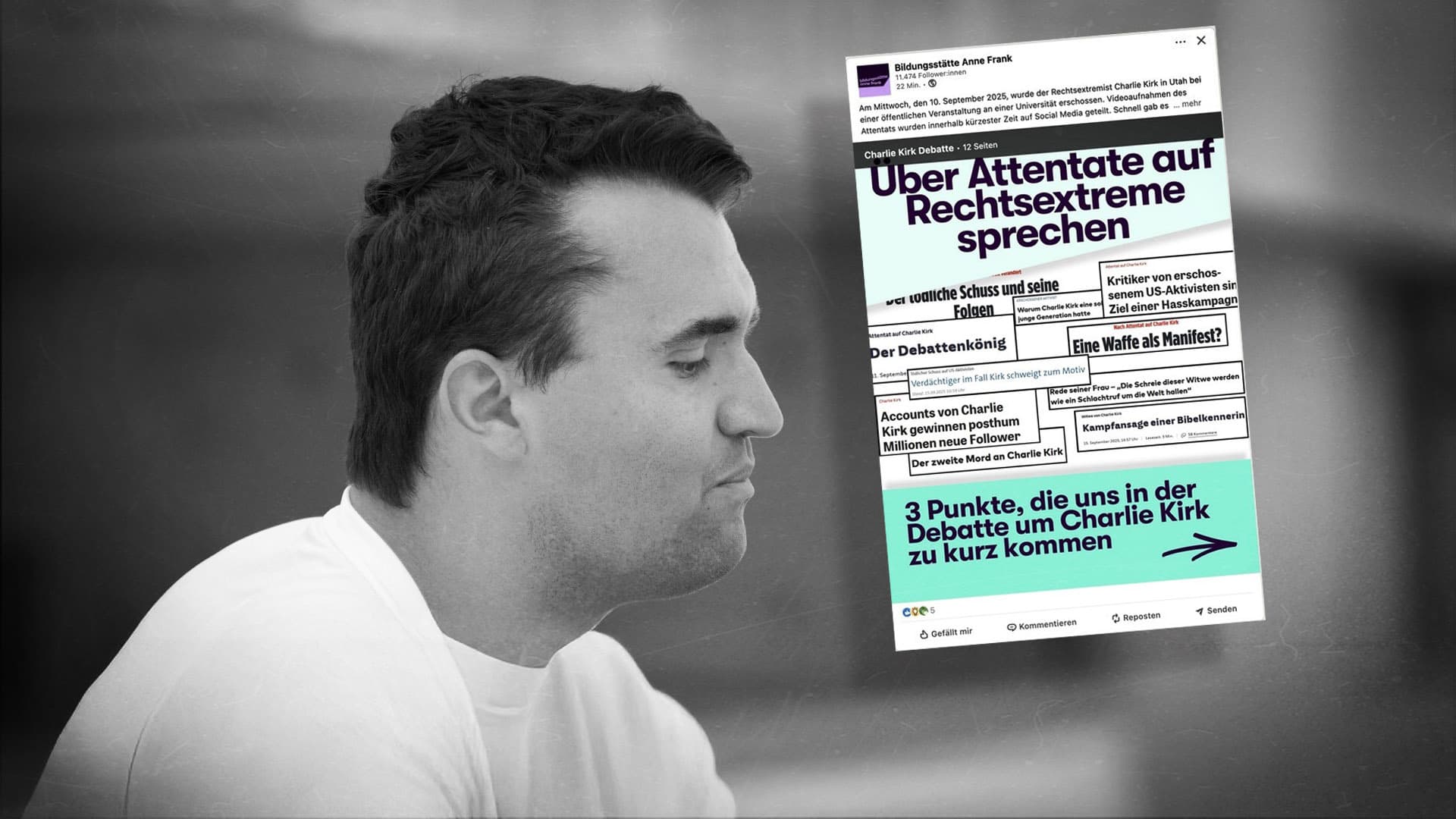 Zynischer Beitrag auf LinkedIn: Bildungsstätte Anne Frank schmäht den ermordeten Charlie Kirk als „Rechtsextremist“ und „Menschenfeind“