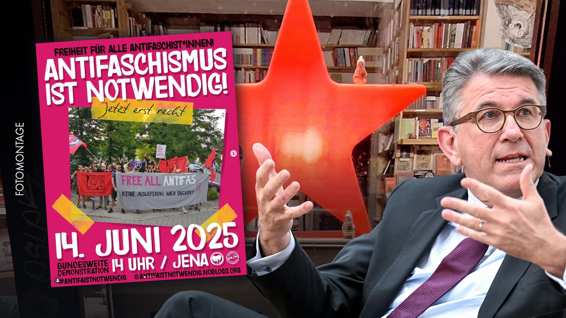 Diese drei Buchhandlungen kriegen den Steuergeld-Preis von Wolfram Weimer – Hammerbanden-Solidarität, roter Kommunistenstern, „Arbeitet nie!“