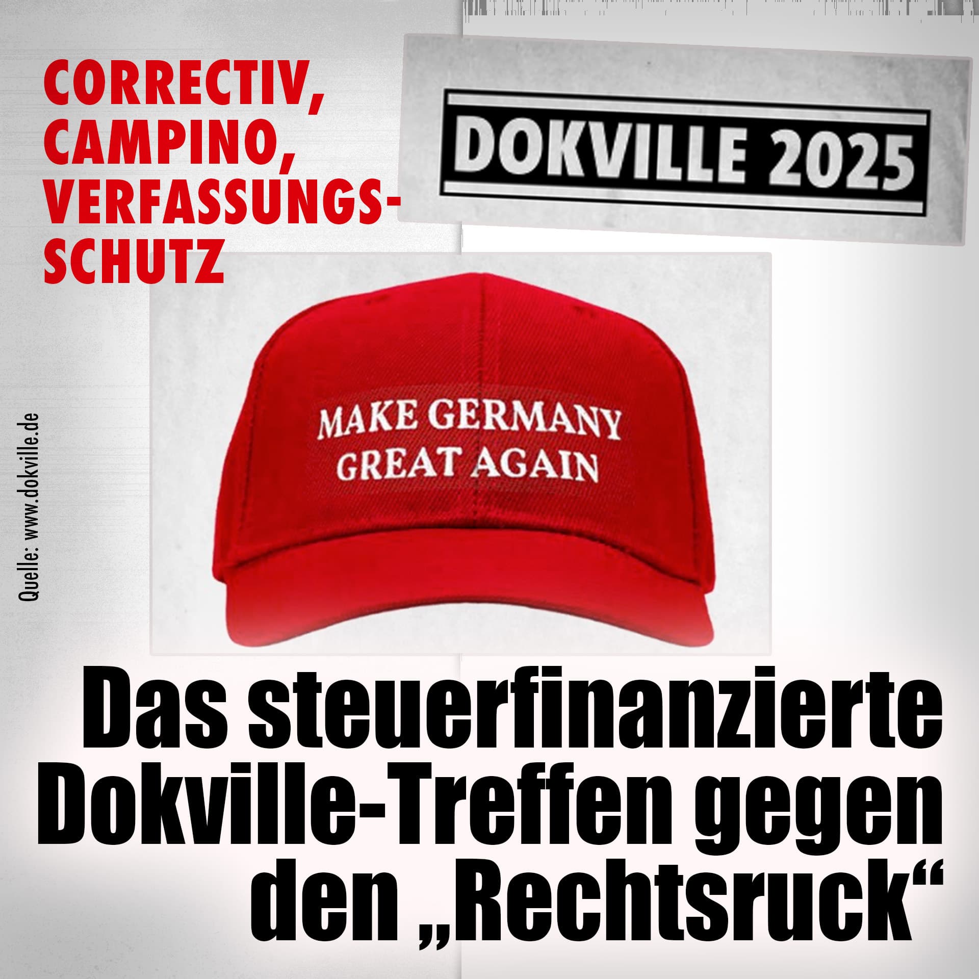 Correctiv, Campino, Verfassungsschutz: Das steuerfinanzierte Dokville-Treffen gegen den „Rechtsruck“