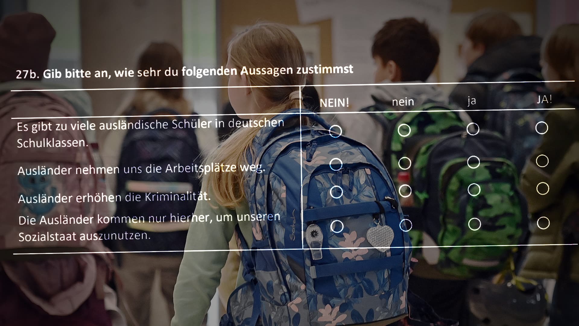 Schüler werden mit Intim-Fragebogen ausgeforscht: Staat will von 10-Jährigen wissen, ob Ausländer uns die Arbeitsplätze wegnehmen