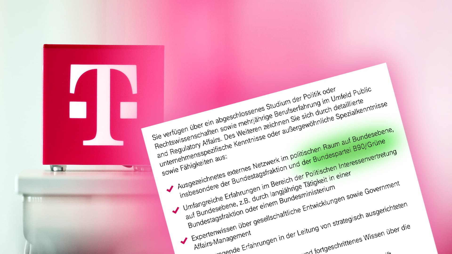 Grüne Lobby: Die Telekom sucht Mitarbeiter, die im grünen Milieu vernetzt sind – kein Einzelfall