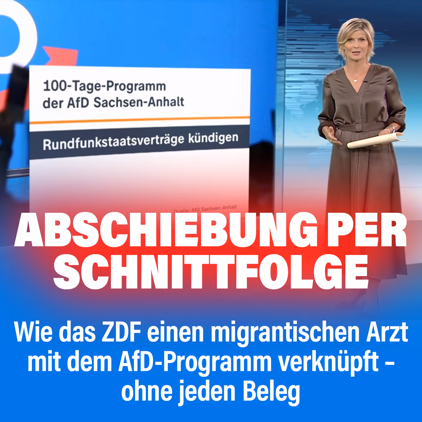 Wie das ZDF einen migrantischen Arzt mit dem AfD-Programm verknüpft – ohne jeden Beleg