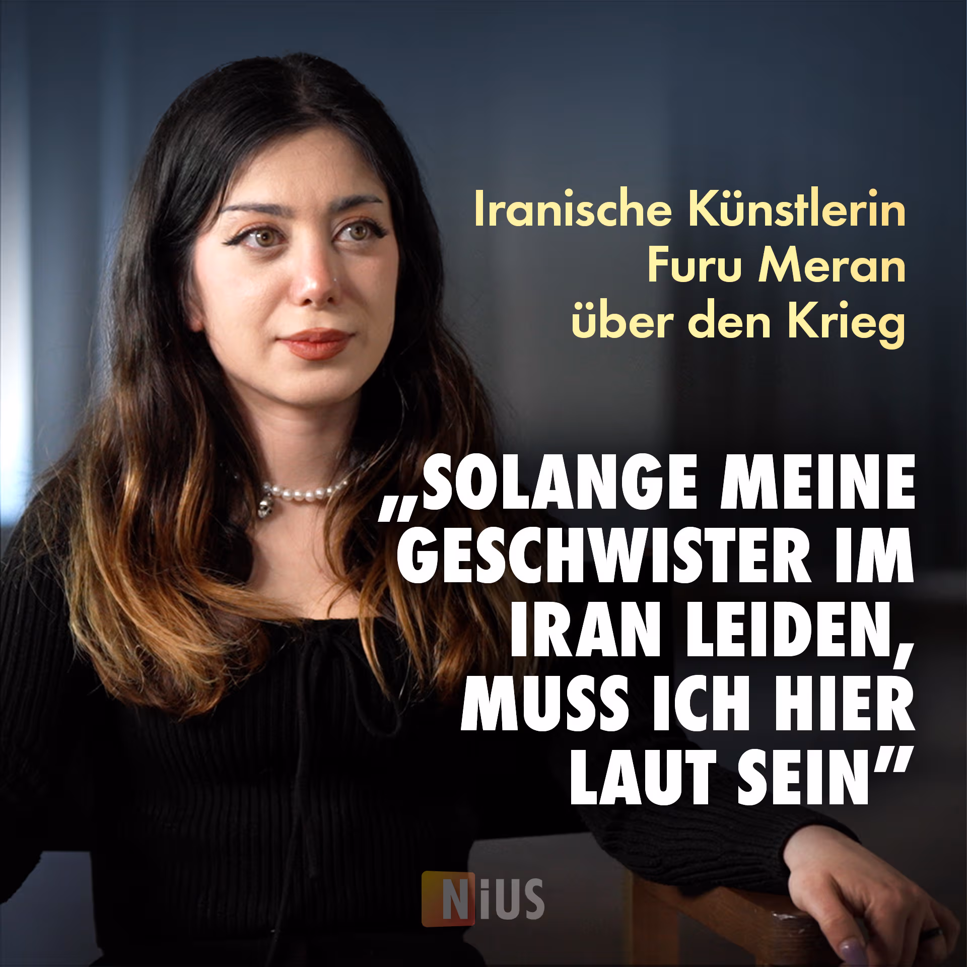 Iranische Künstlerin Furu Meran über den Krieg: „Solange meine Geschwister im Iran leiden, muss ich hier laut sein”