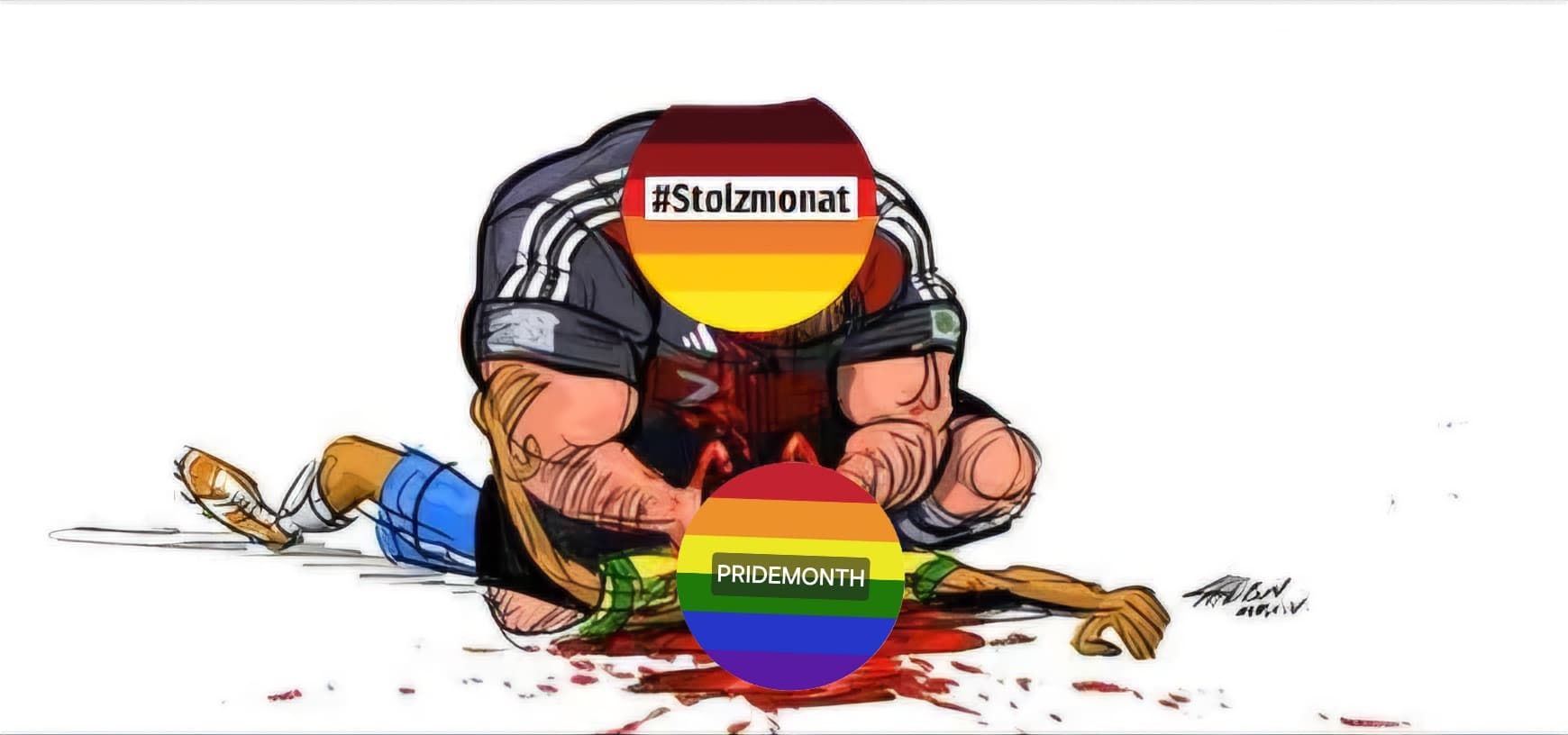 Diese Karikatur soll Volksverhetzung sein! Erst Hausdurchsuchung, dann 5400 Euro Strafe