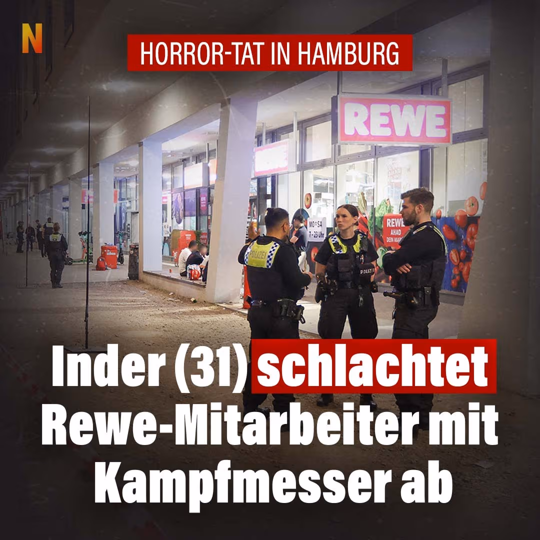 Horror-Tat in Hamburg: Inder (31) schlachtet REWE-Mitarbeiter mit Kampfmesser ab