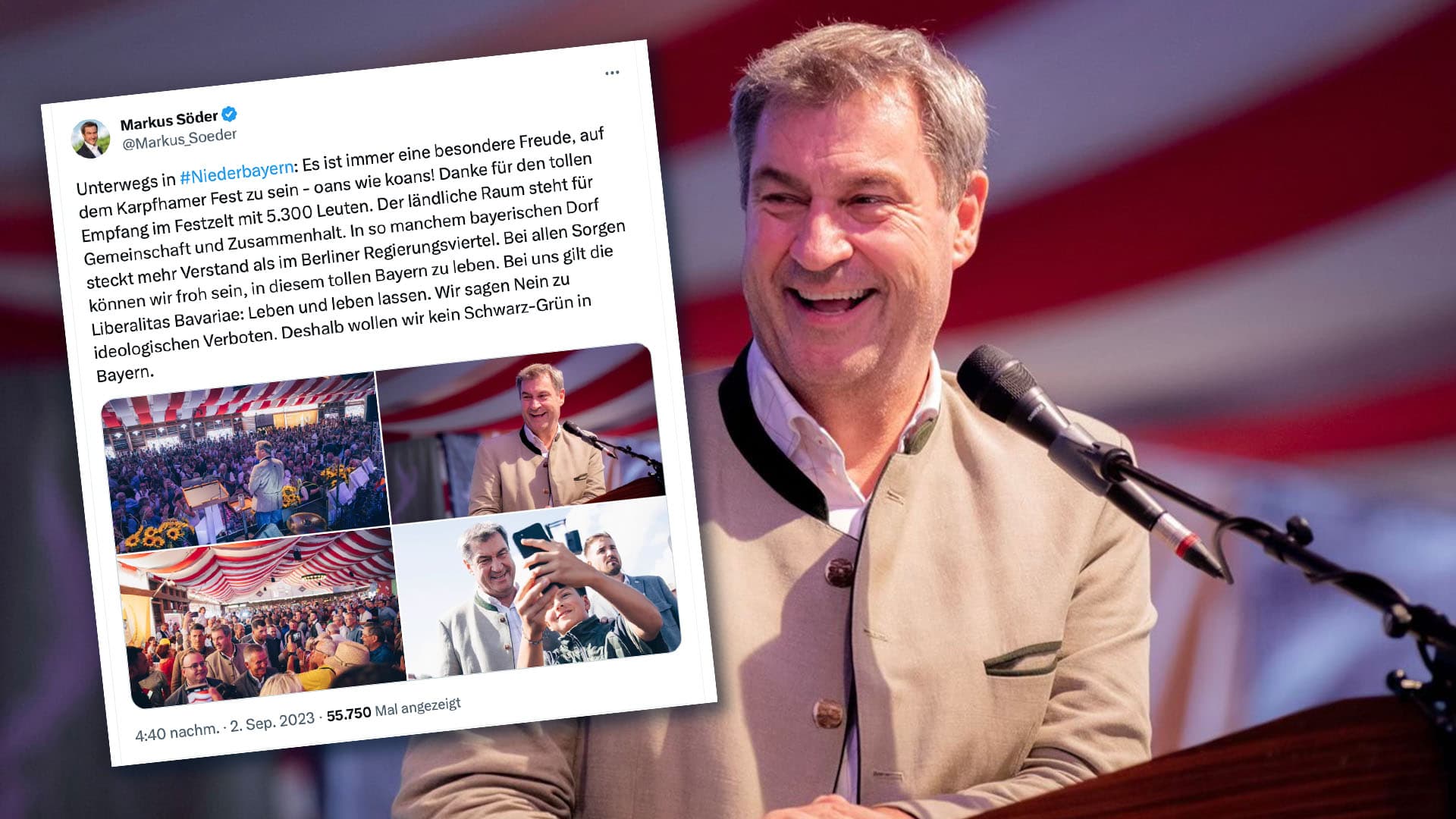 Keine Koalition mit den Grünen: Was dieser Söder-Tweet für Aiwanger bedeutet