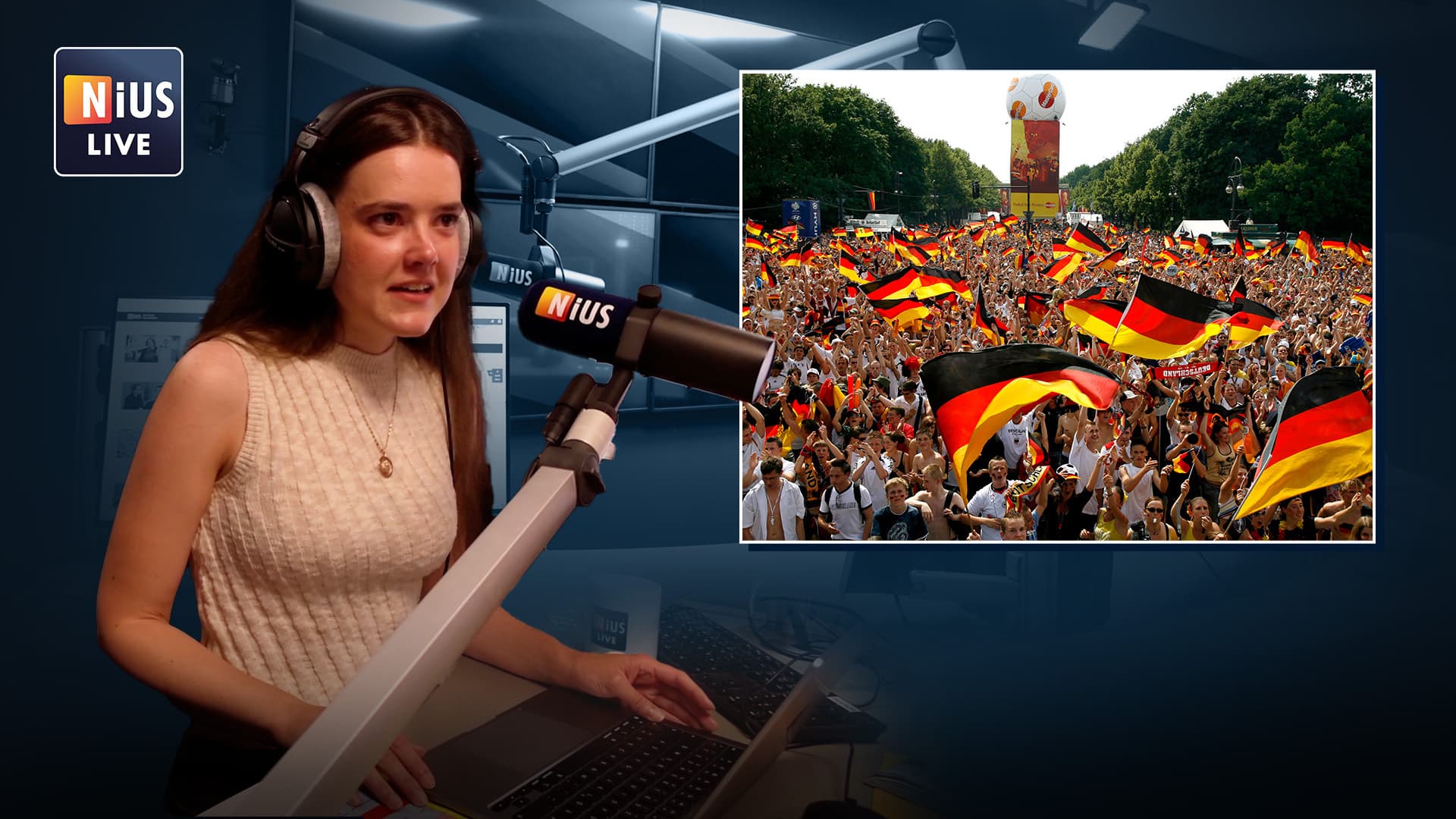 NIUS LIVE: „Linke behaupten, Deutschland-Fahne zerstört die Demokratie”