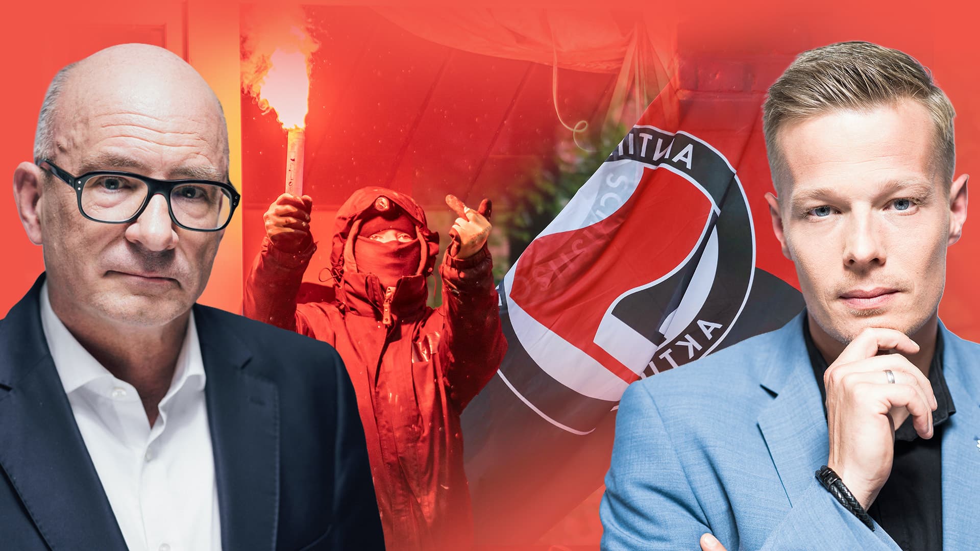 Polizeigewerkschaftler Manuel Ostermann und Staatsrechtler Boehme-Neßler: Wäre ein Verbot der Antifa in Deutschland möglich?