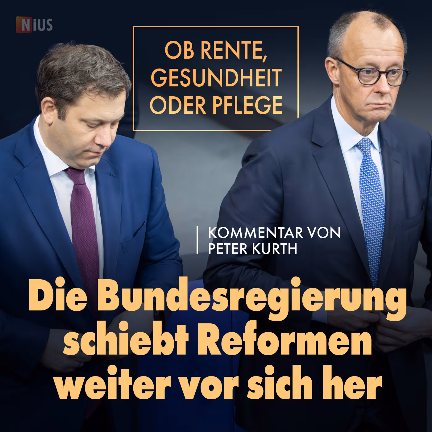 Ob Rente, Gesundheit oder Pflege: Die Bundesregierung schiebt Reformen weiter vor sich her