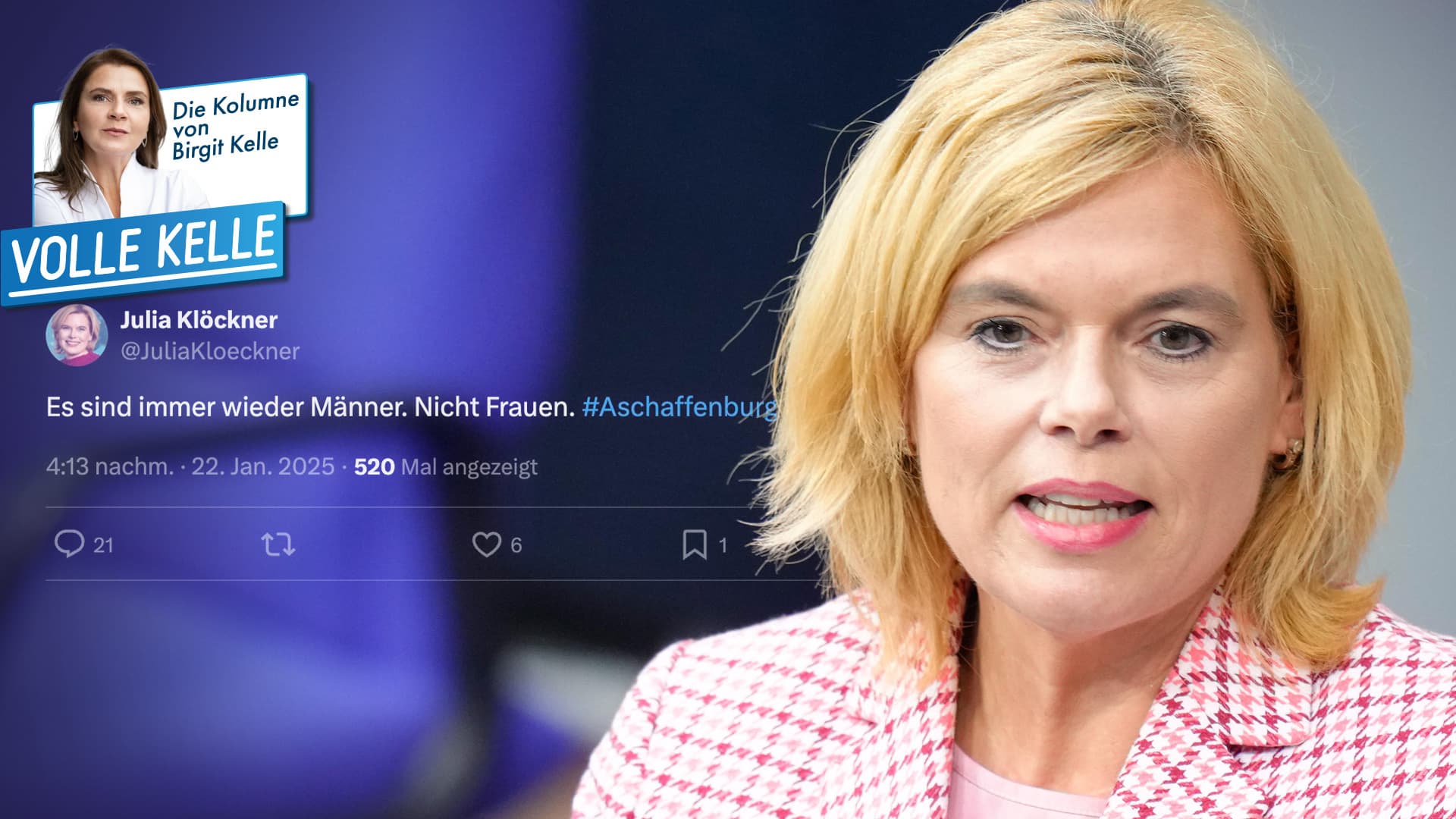 Liebe Frau Klöckner, „der Mann“ als solcher ist eben nicht das Problem!