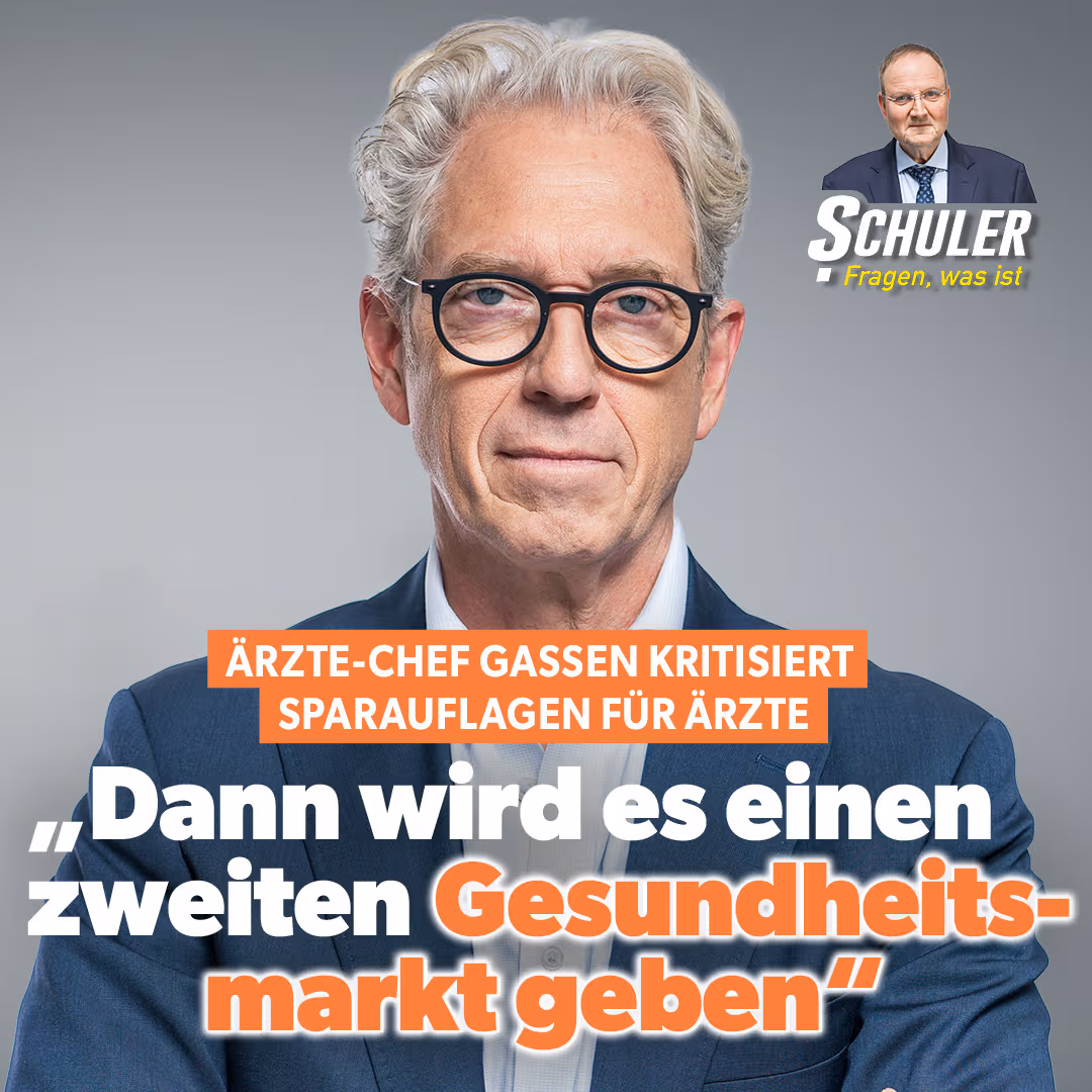 Ärzte-Chef Gassen kritisiert Sparauflagen: „Dann wird es einen zweiten Gesundheitsmarkt geben“