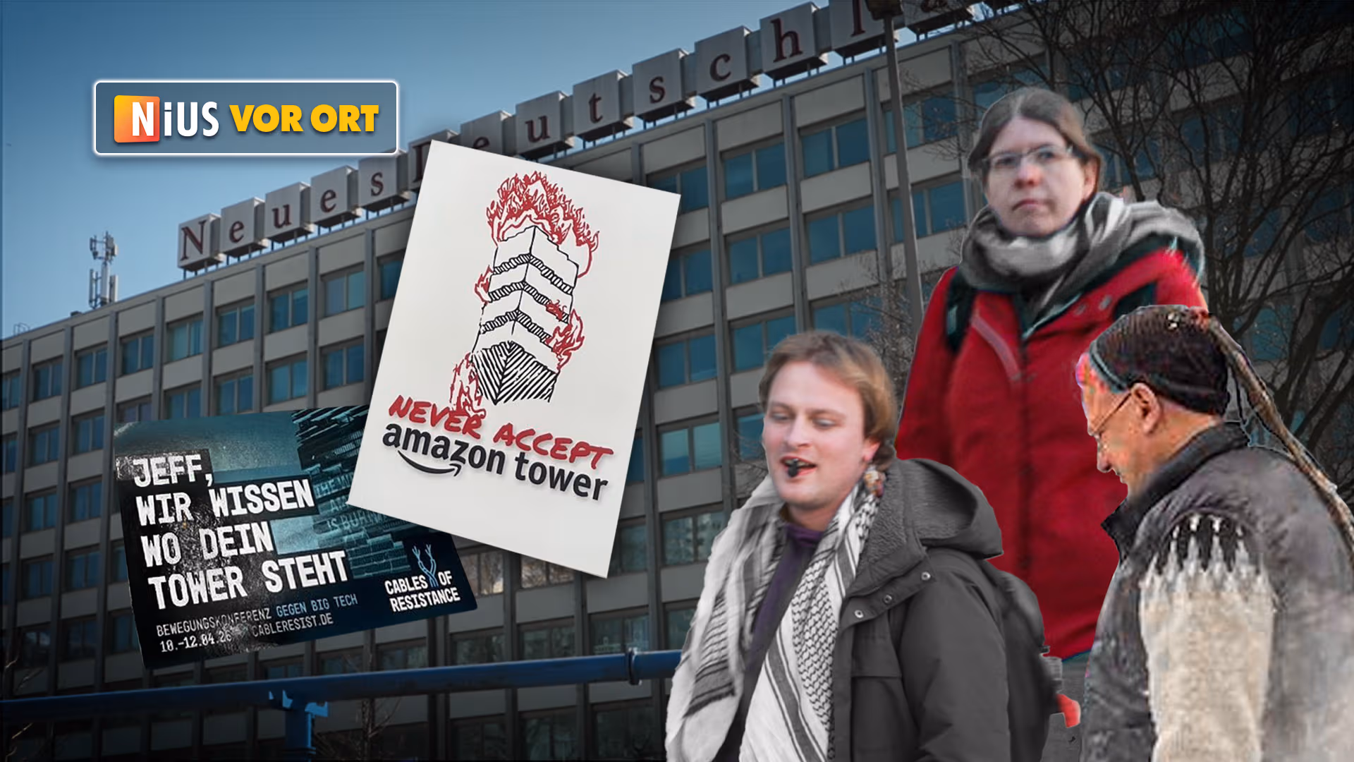 Terror-Konferenz mit NGOs und Linkspartei: Organisatoren rufen dazu auf, das Amazon-Hochhaus anzuzünden