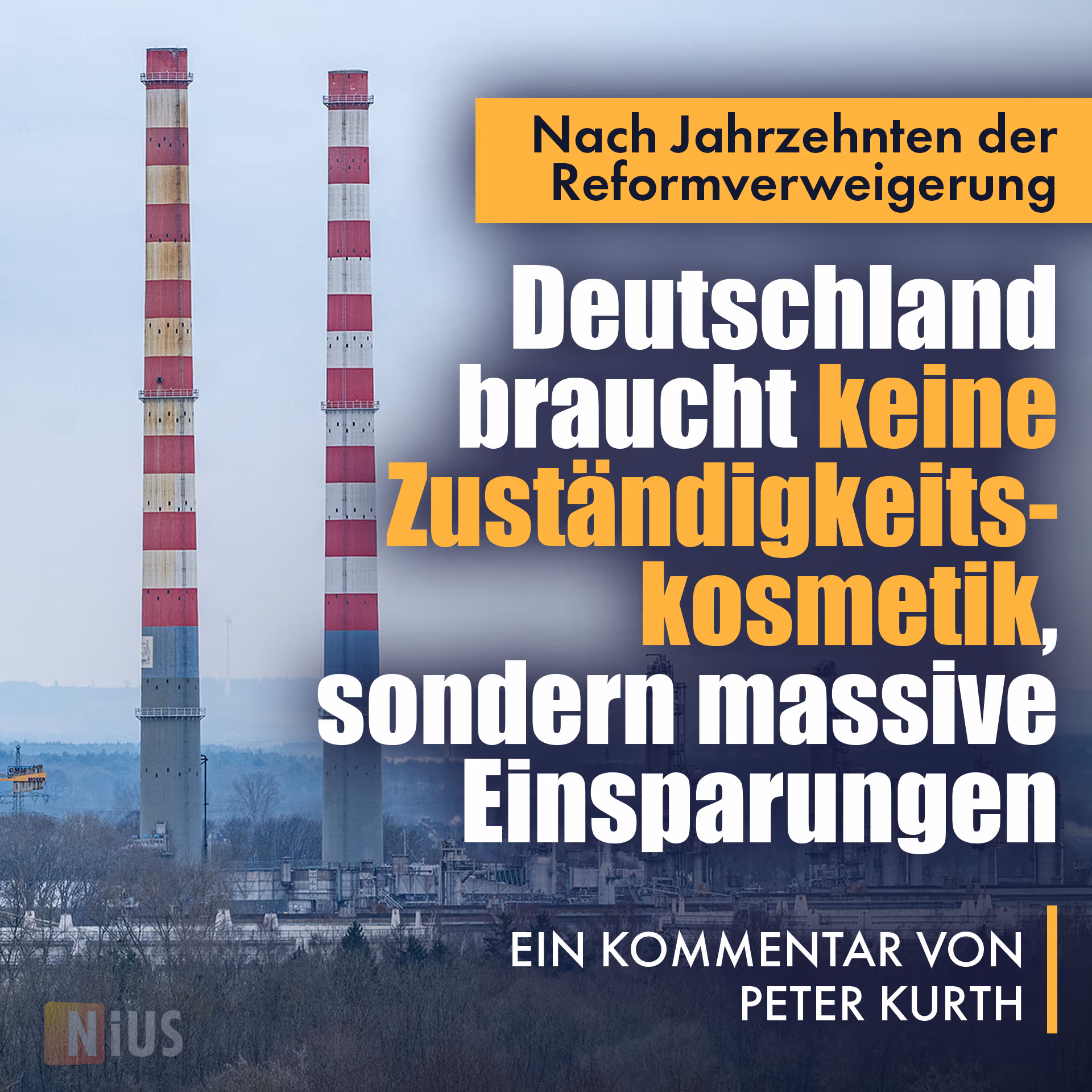 Nach Jahrzehnten der Reformverweigerung: Deutschland braucht keine Zuständigkeitskosmetik, sondern massive Einsparungen