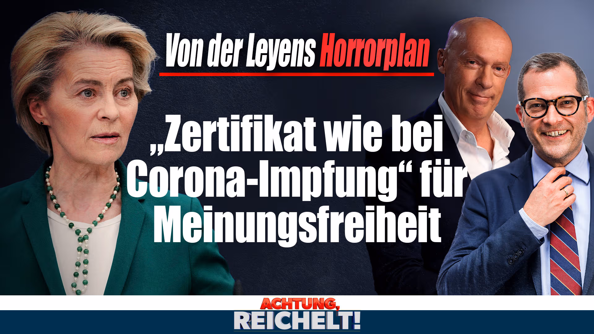 EU-Horrorplan! Meinungsfreiheit nur noch mit Zertifikat wie bei Corona!