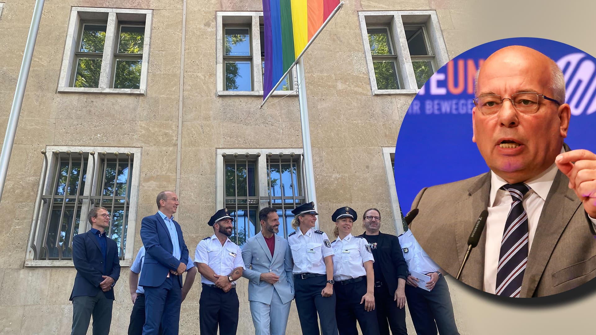 Polizeigewerkschafts-Boss Wendt zur Regenbogenflagge: „Vertrauen in die Polizei wird als politische Bühne missbraucht“