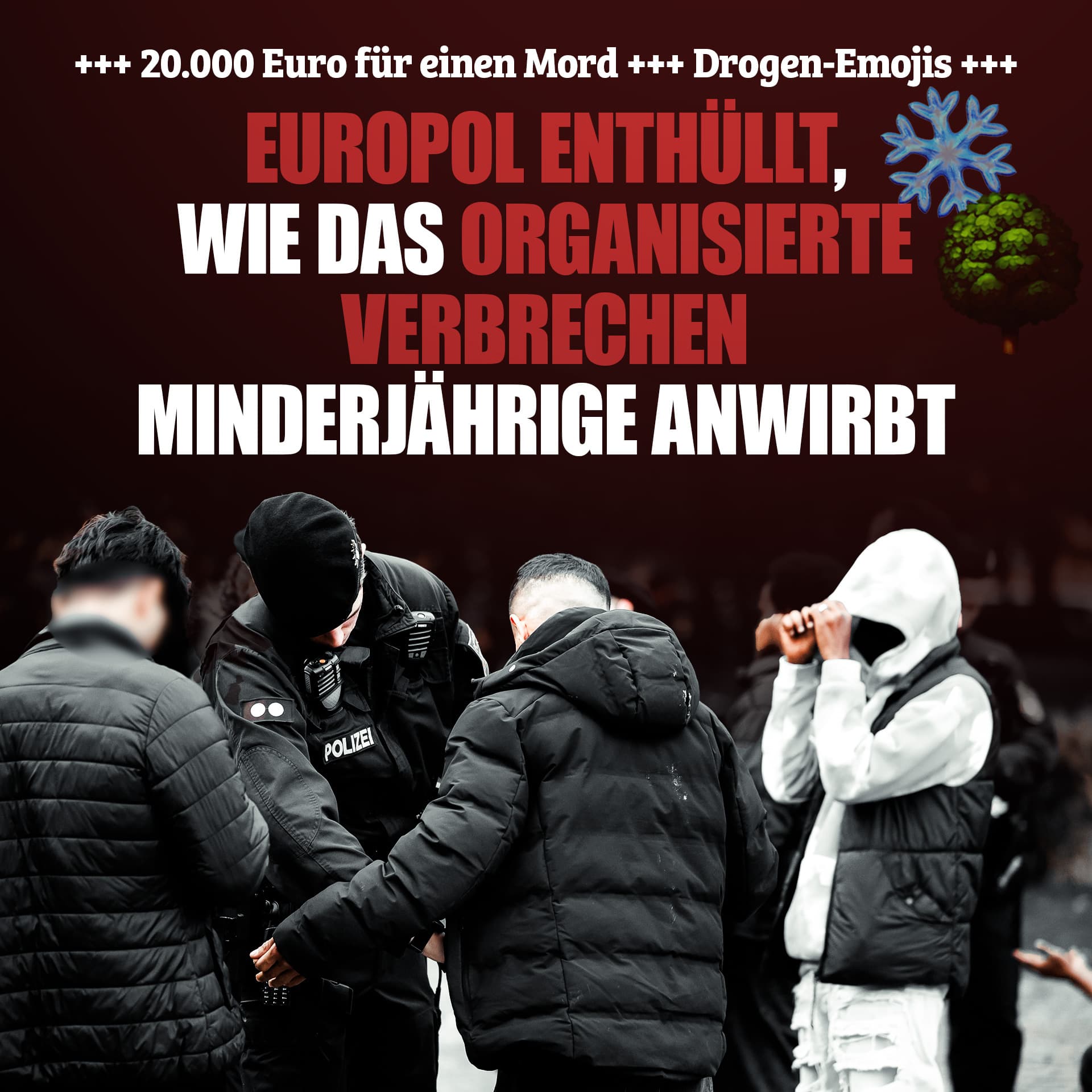 20.000 Euro für einen Mord! Europol enthüllt, wie das Organisierte Verbrechen Minderjährige anwirbt