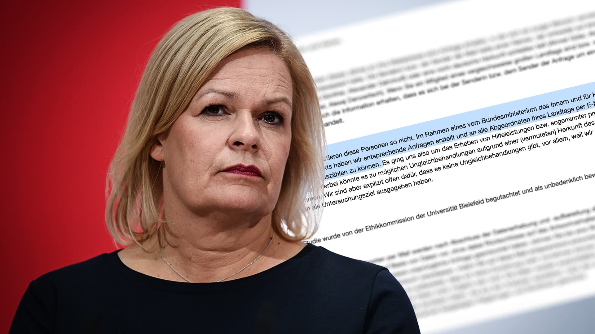 Riesiger Überwachungsskandal: Nancy Faeser ließ mit Geheimdienst-Methoden Hunderte Abgeordnete ausforschen