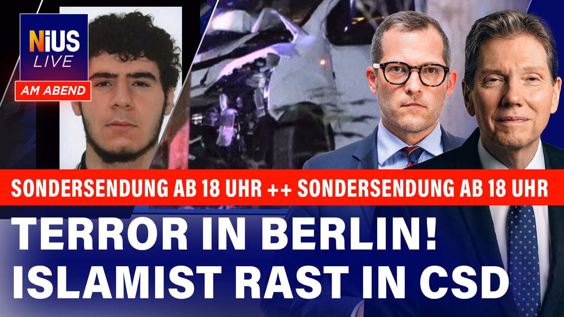 Terrorist Abdul Ballout war als Gefährder bekannt I NIUS Live am Abend SPEZIAL am 26. Juli 2026