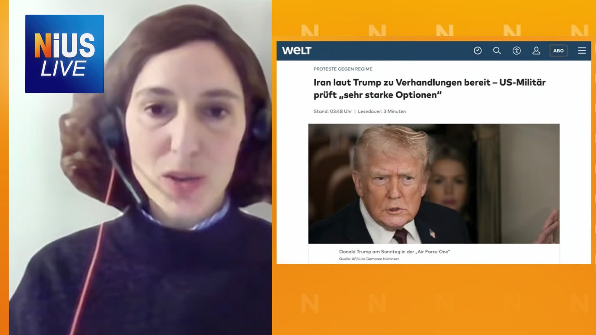 Iranerin hofft auf US-Intervention im Iran: „Es findet gerade ein massives Massaker statt“