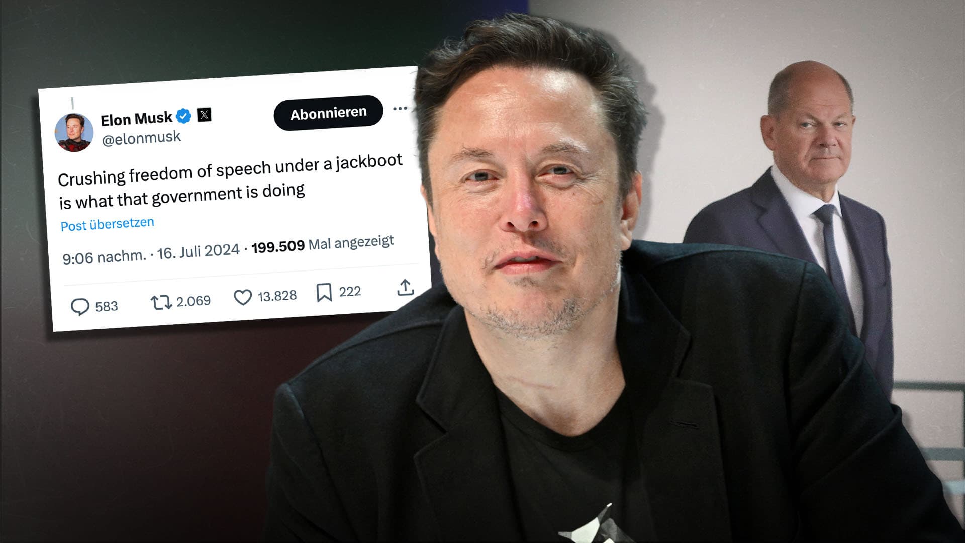 Elon Musk kritisiert Scholz wegen „Compact“-Verbot: „Diese Regierung zertritt die Meinungsfreiheit mit Kampfstiefeln“
