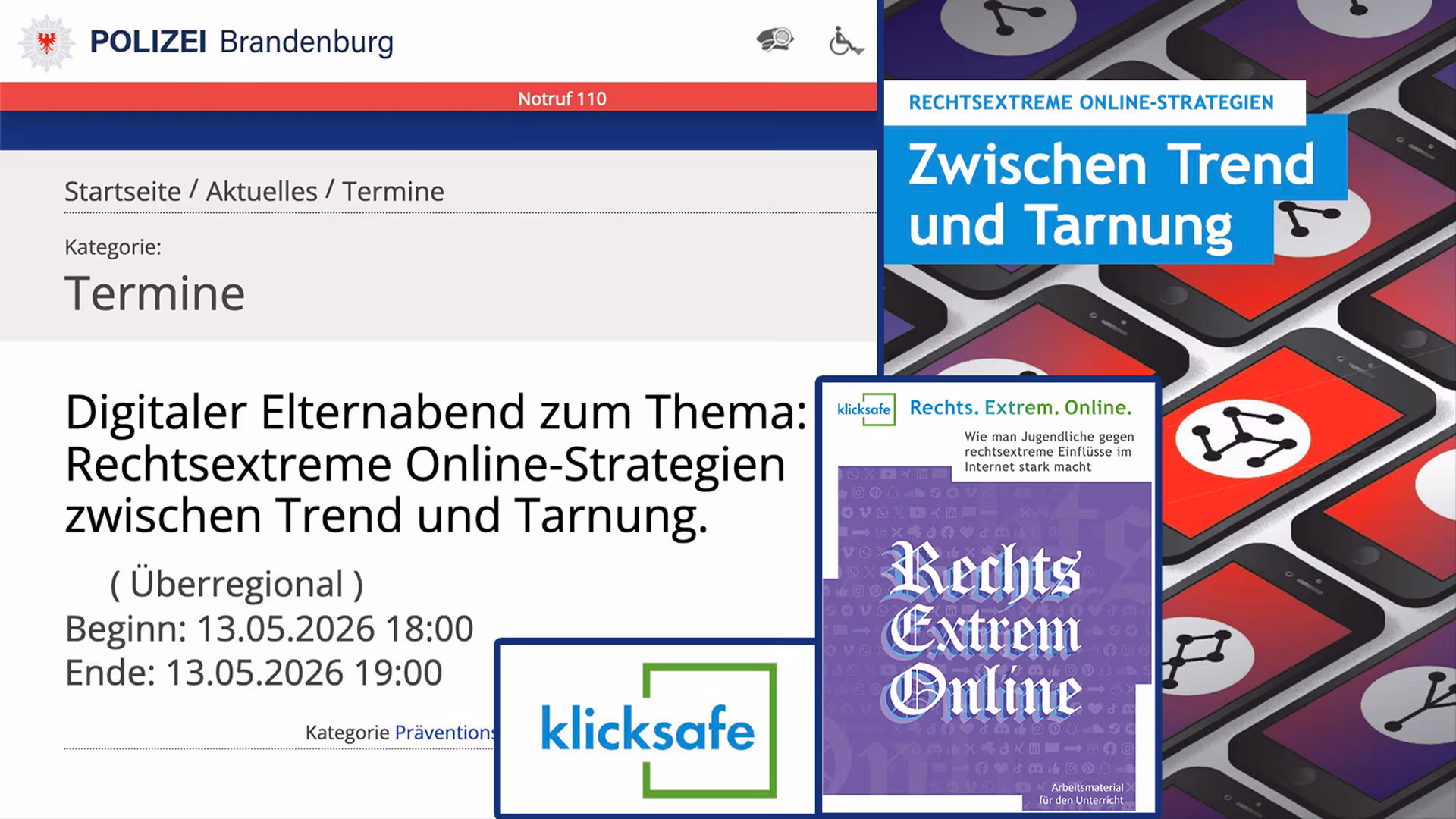 Polizei Brandenburg warnt Eltern vor „rechtsextremen Online-Strategien“