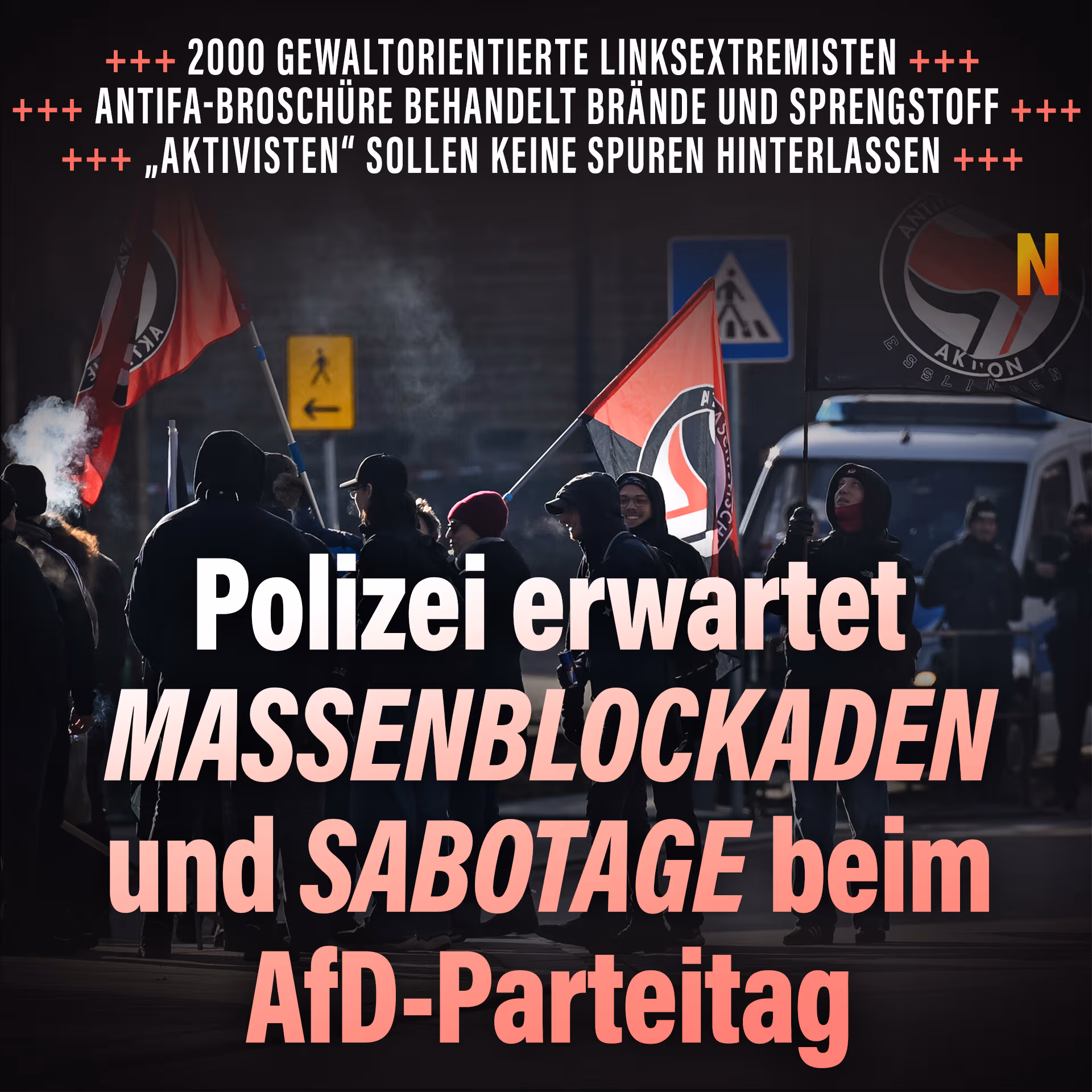 Polizei erwartet Massenblockaden und Sabotage beim AfD-Parteitag