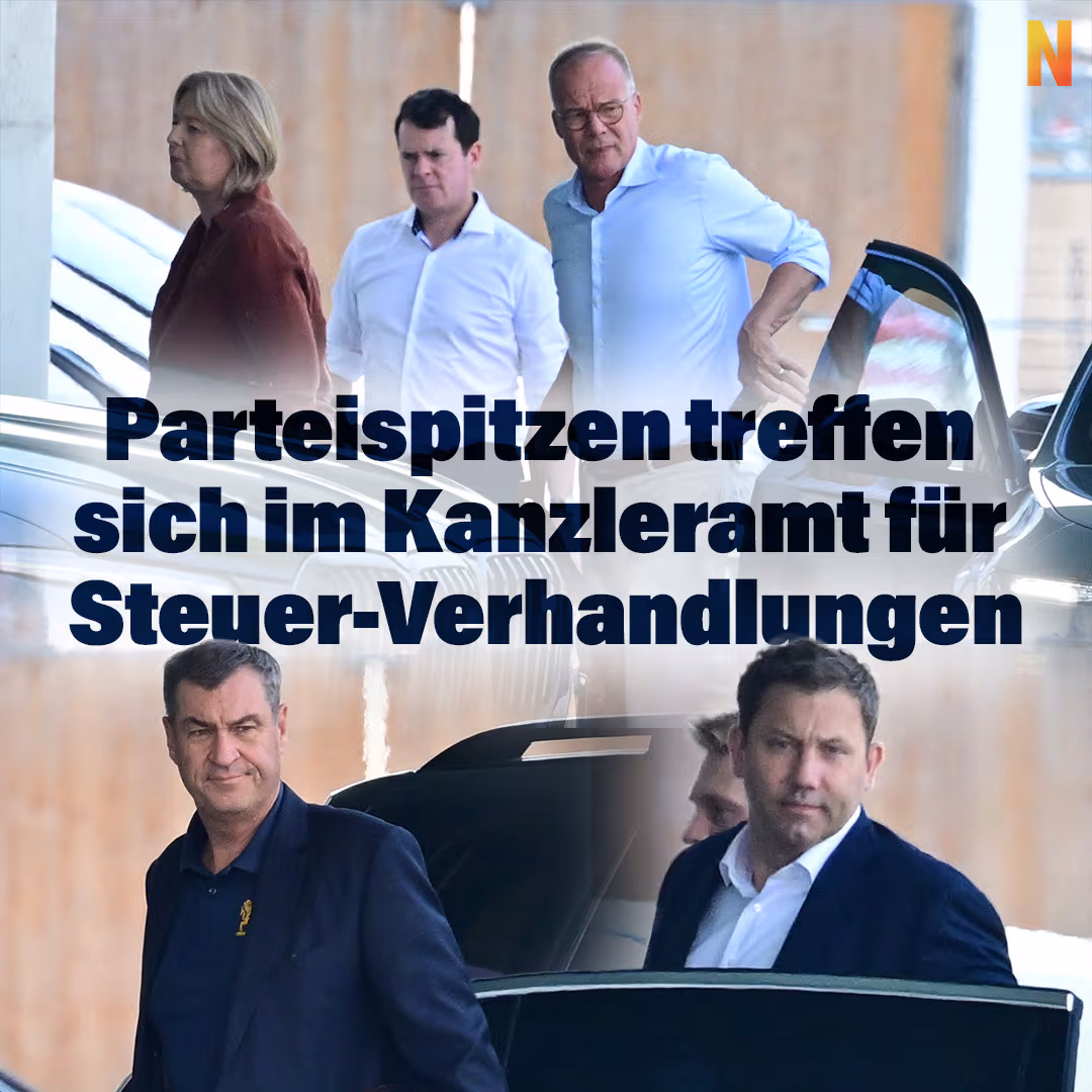 Parteispitzen treffen sich im Kanzleramt für Steuer-Verhandlungen