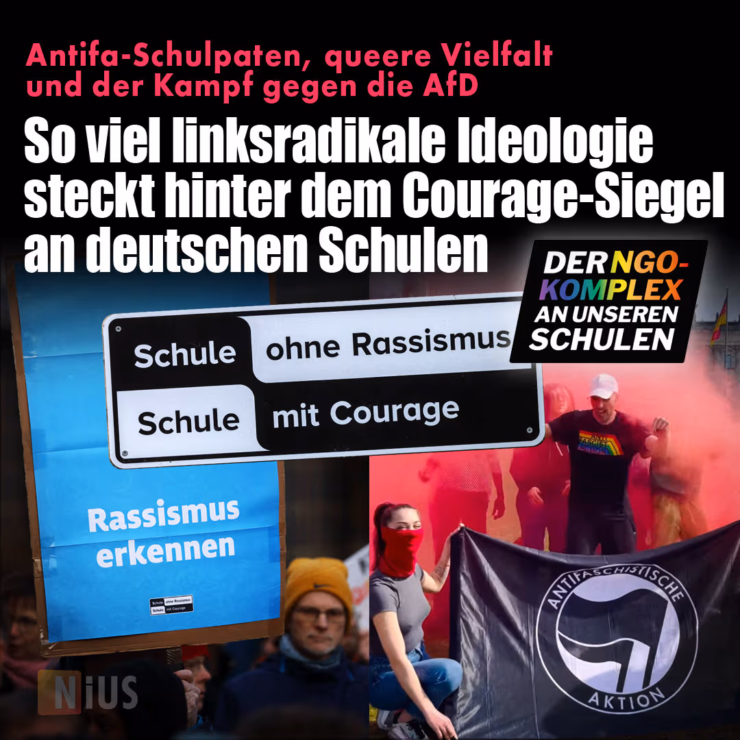 Antifa-Schulpaten, queere Vielfalt und der Kampf gegen die AfD: So viel linksradikale Ideologie steckt hinter dem Courage-Siegel an deutschen Schulen