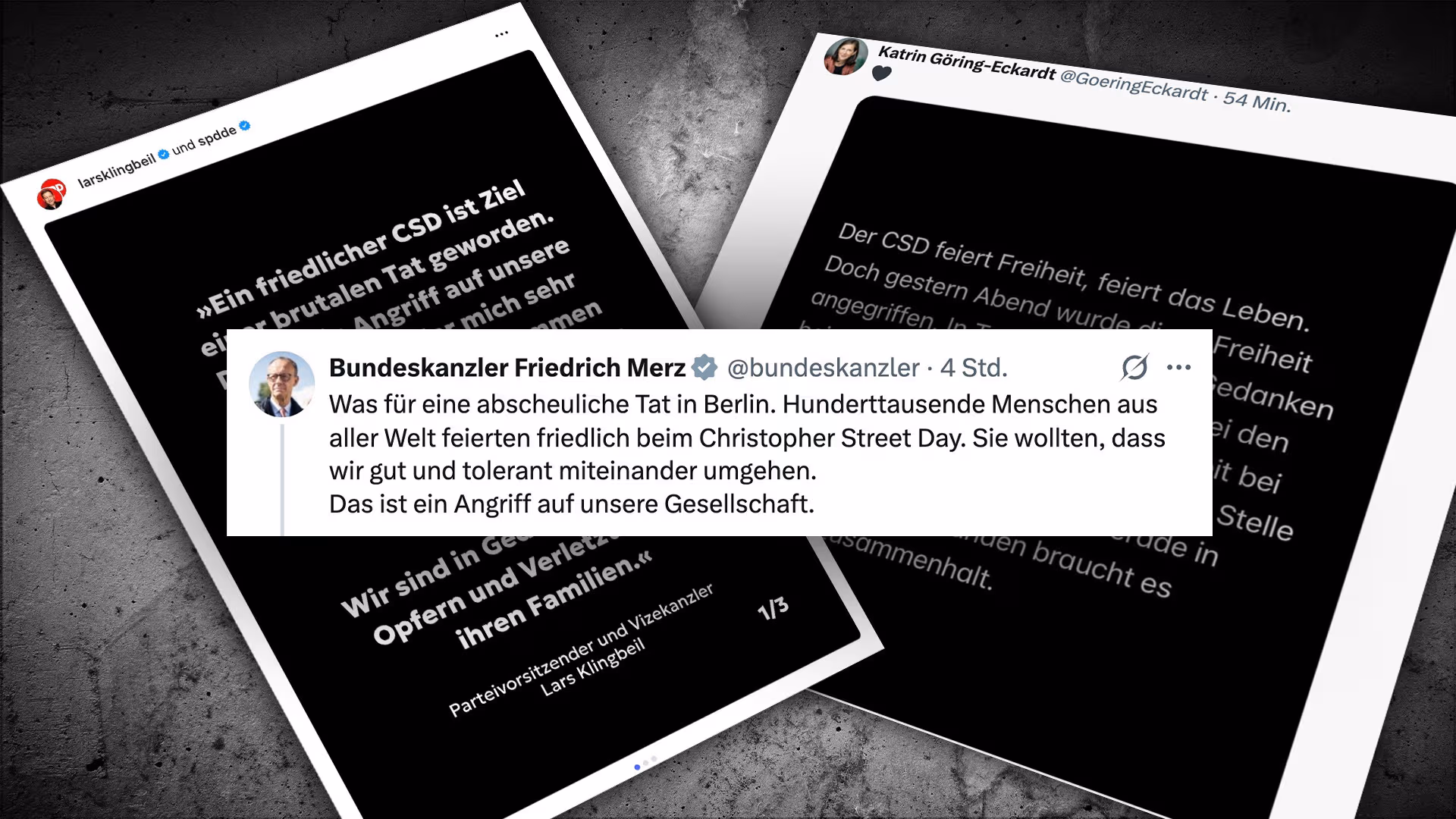 Zig Politiker-Reaktionen zum CSD-Terror – aber das Wort „Islamismus“ fällt nicht