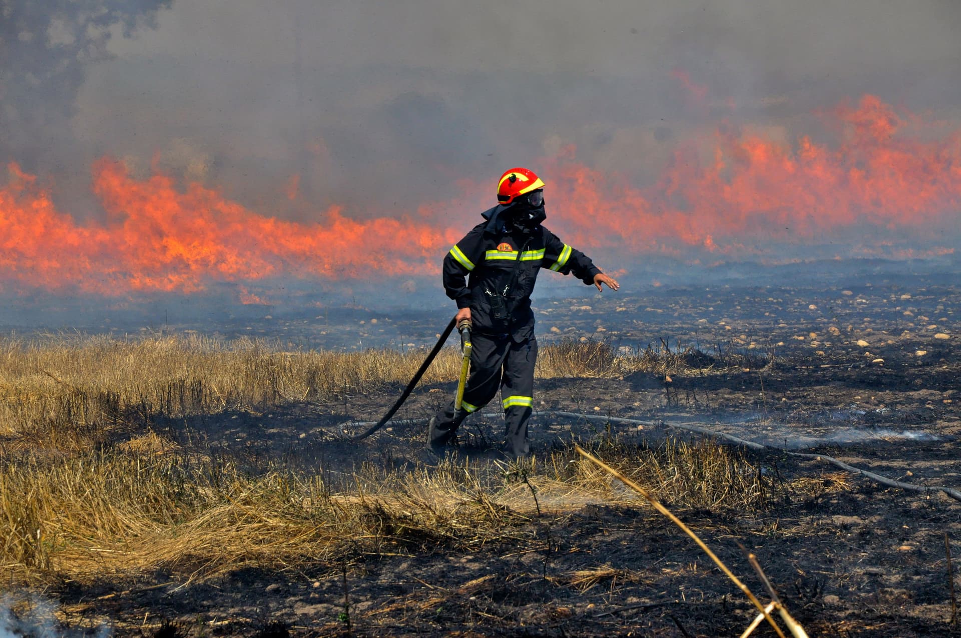 Entflammtes Auto löst Waldbrand aus: Löscharbeiten im türkischen Izmir