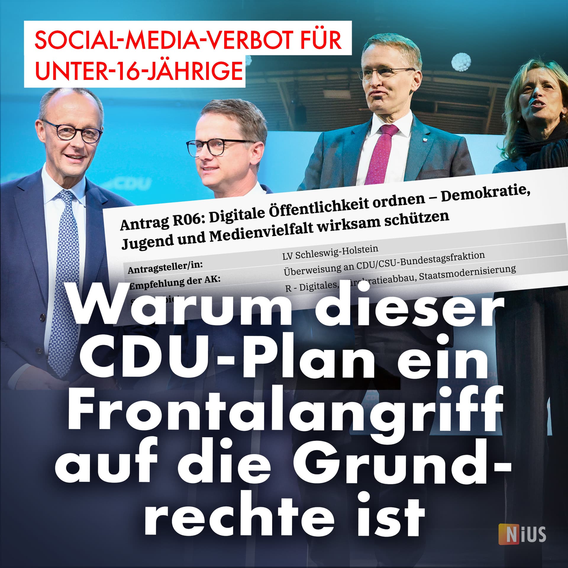 Social-Media-Verbot für Unter-16-Jährige: Warum dieser CDU-Plan ein Frontalangriff auf die Grundrechte ist