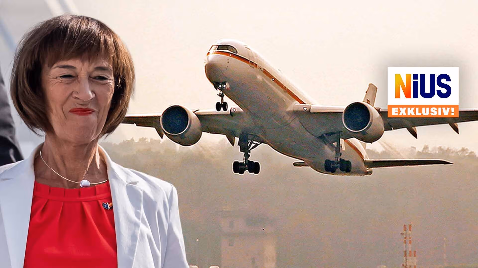 Charlotte Merz flog alleine im Regierungsflieger von Berlin nach Köln
