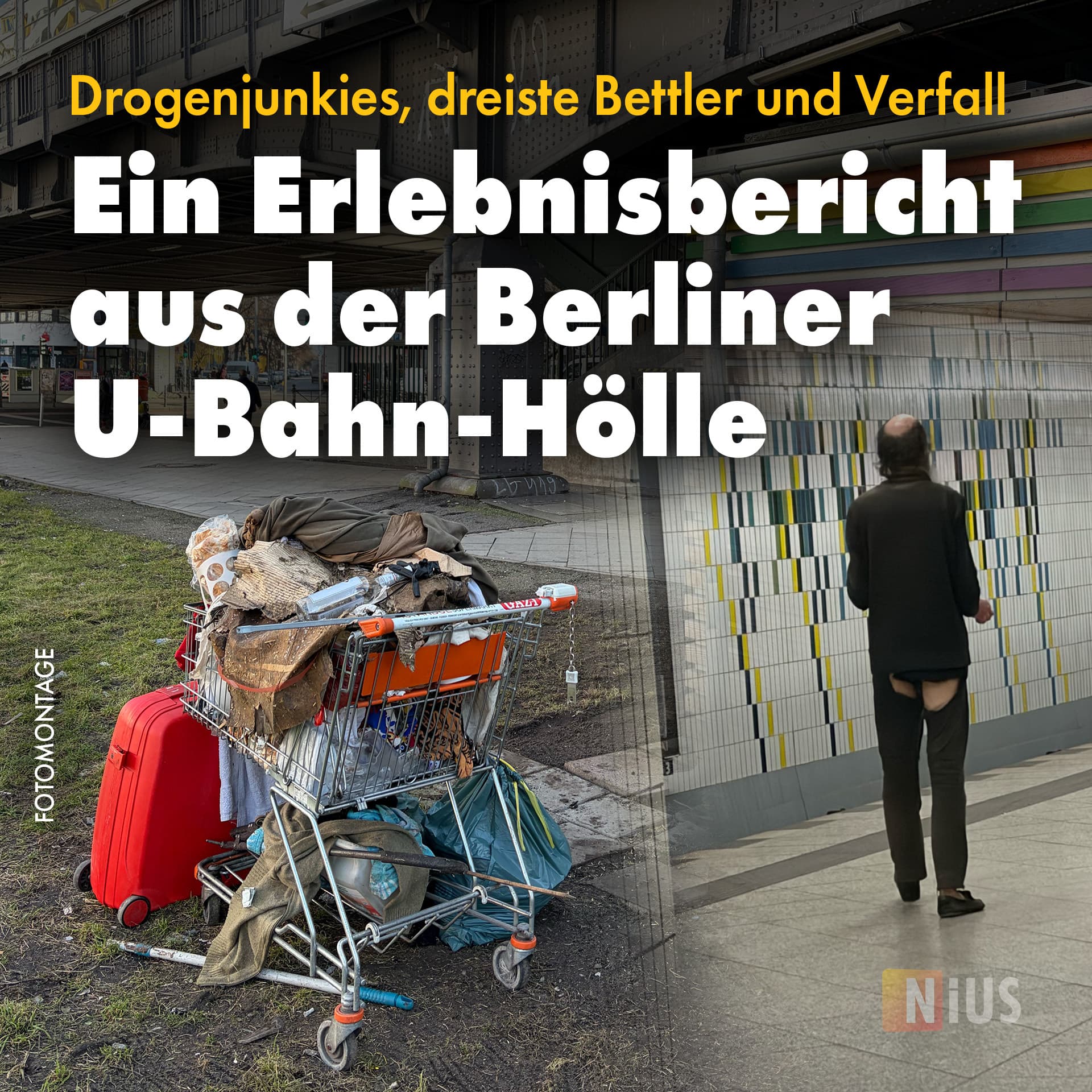 Drogenjunkies, dreiste Bettler und Verfall: Ein Erlebnisbericht aus der Berliner U-Bahn-Hölle
