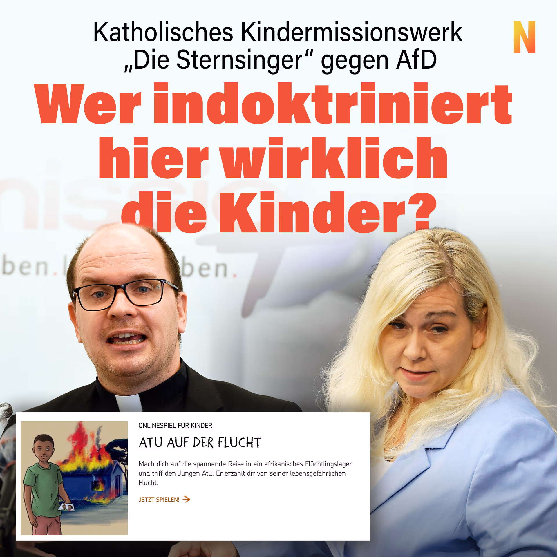 Katholisches Kindermissionswerk „Die Sternsinger“ hetzt gegen AfD und indoktriniert Kinder mit Online-Fluchtspiel