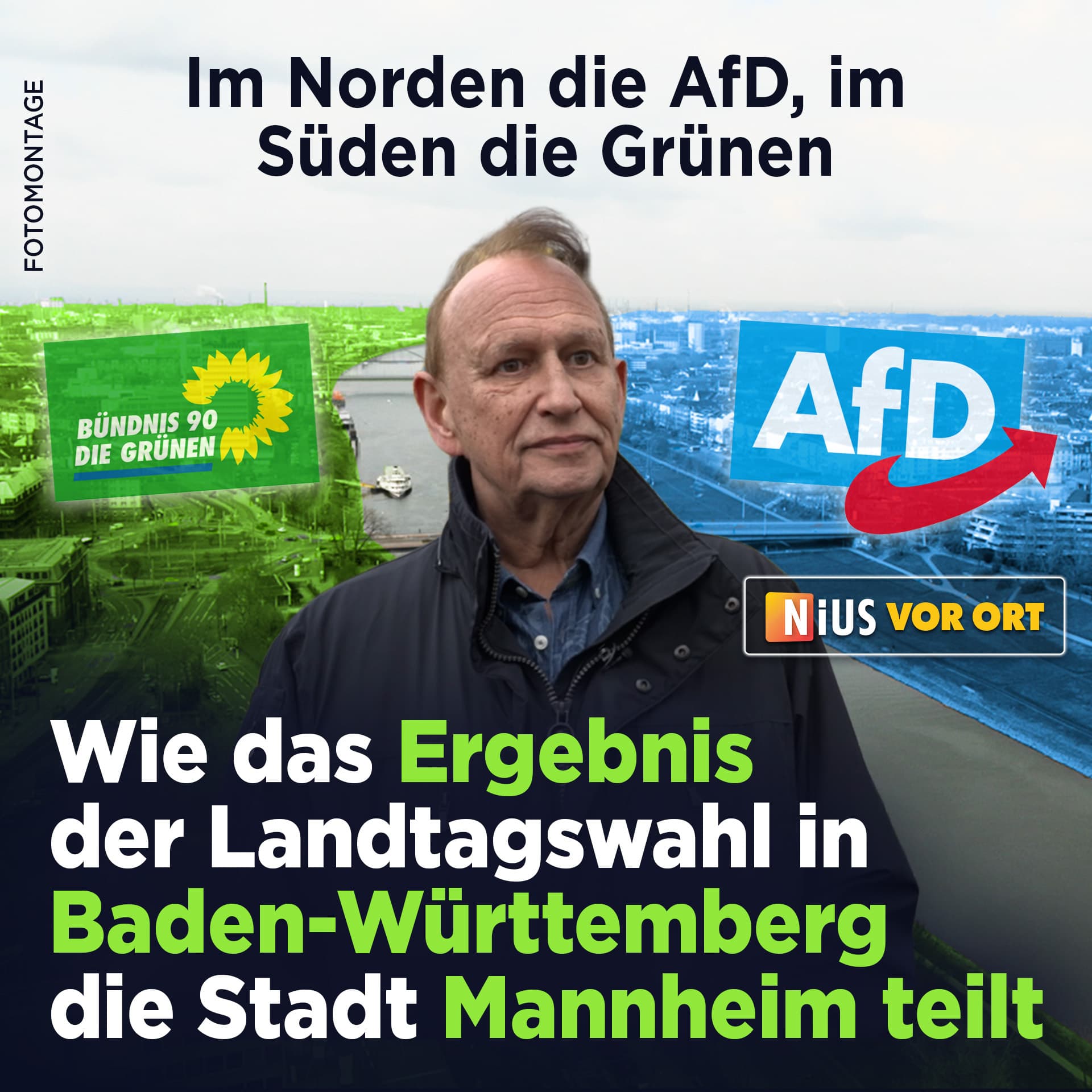Im Norden die AfD, im Süden die Grünen: Wie das Ergebnis der Landtagswahl in Baden-Württemberg die Stadt Mannheim teilt