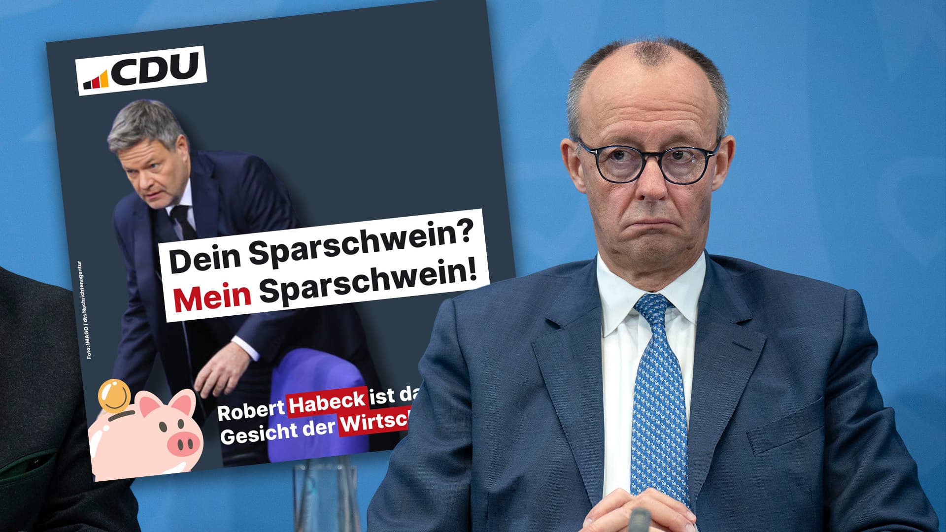 Kanzler plant die Habeck-Steuer: Fliegt dieses Wahl-Plakat Merz jetzt um die Ohren?