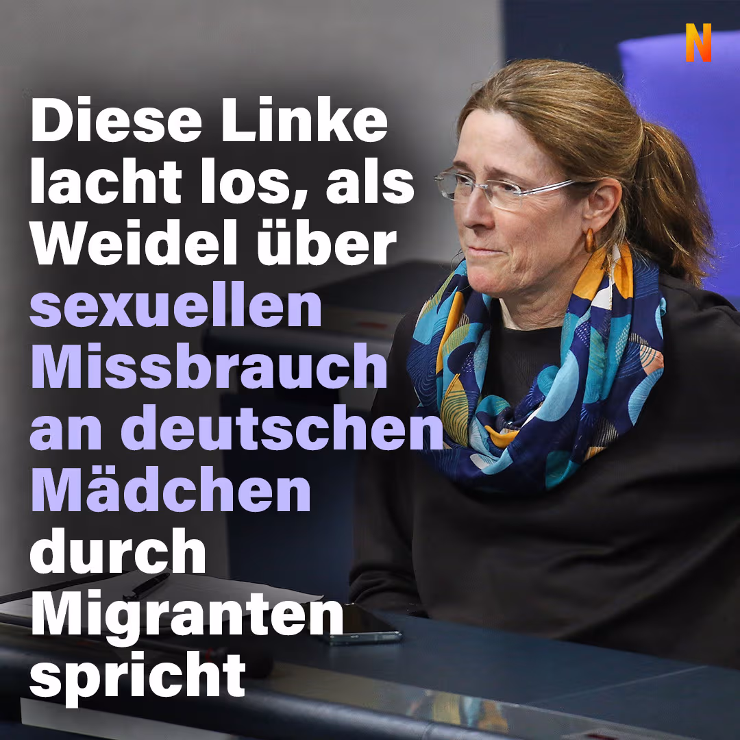 Linke lacht los, als Weidel über sexuellen Missbrauch an deutschen Mädchen spricht