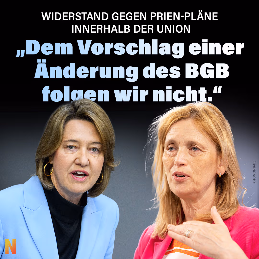 Widerstand gegen Prien-Pläne: „Dem Vorschlag einer Änderung des BGB folgen wir nicht.“