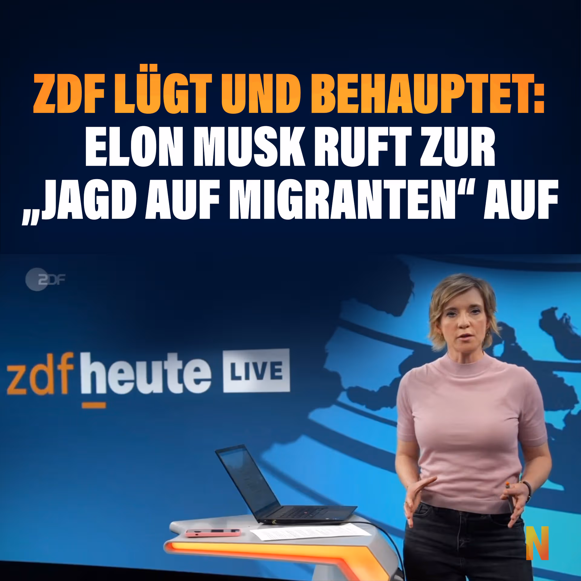 ZDF behauptet, Musk hätte zur „Jagd auf Migranten“ aufgerufen