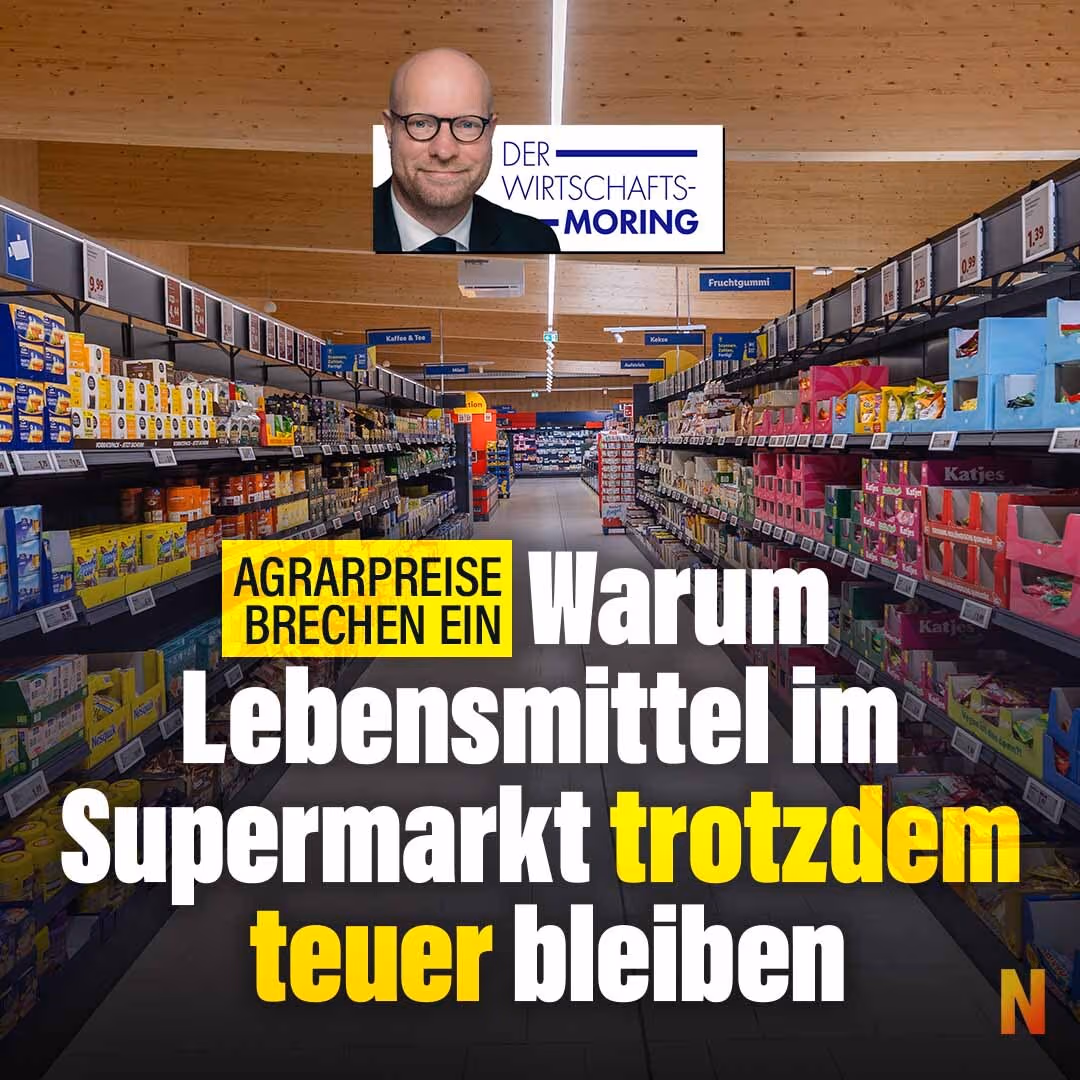 Agrarpreise brechen ein: Warum Lebensmittel im Supermarkt trotzdem teuer bleiben