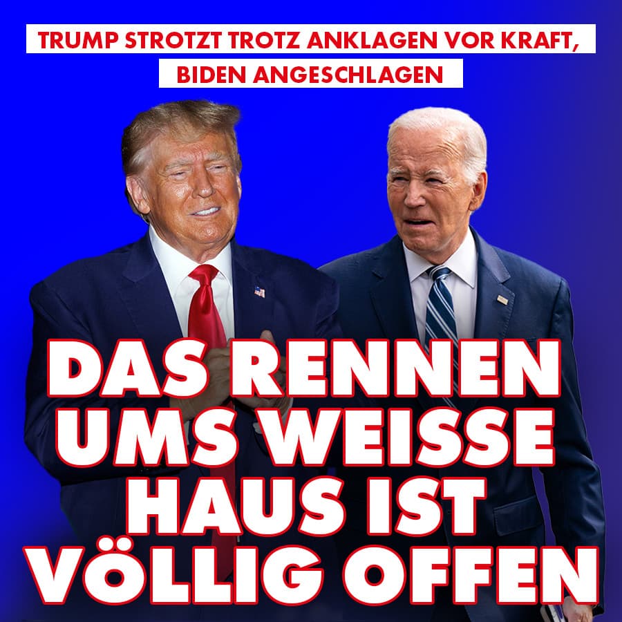 Trump strotzt trotz Anklagen vor Kraft, Biden angeschlagen: Das Rennen ums Weiße Haus ist völlig offen