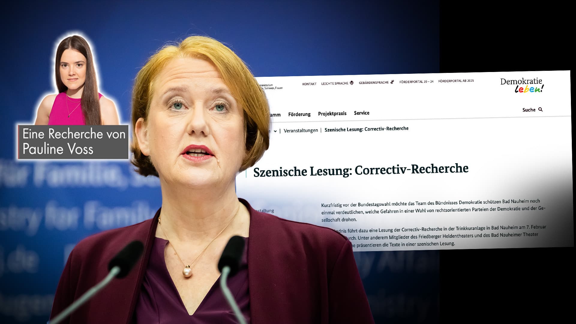 Deep State „Demokratie leben“: Lisa Paus bezahlt mit Steuergeld eine Wahlkampf-Lesung gegen „rechtsorientierte Parteien“
